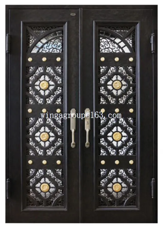 Canada Style Double Entry Wrought Iron Security Doors